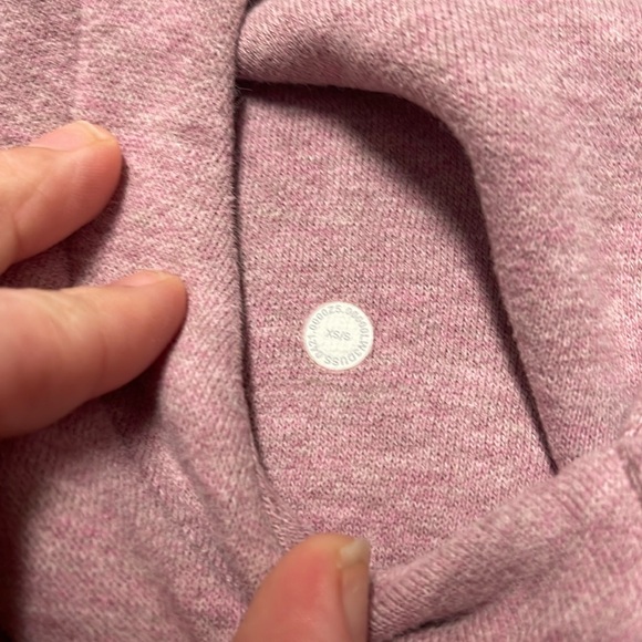 Lululemon scuba oversized half zip hoodie Heathered Pink Taupe Sz XS/S - Picture 7 of 10